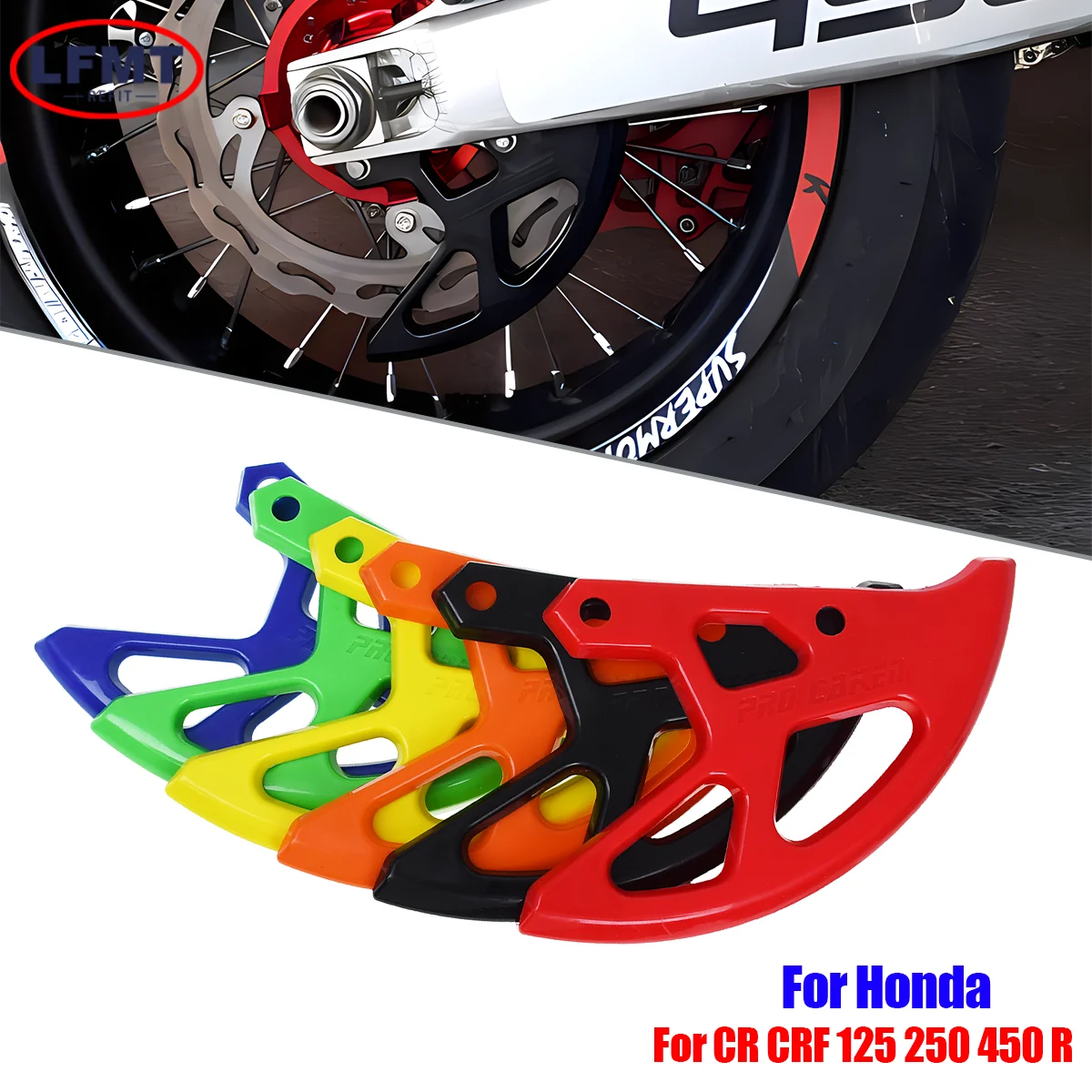 Para Honda CR 125R 250R CRF 250RX 250X 250R 450R 450X 450RX 450L pinza de freno trasero de Motocross protector de plástico 2002 2003 2004-2022