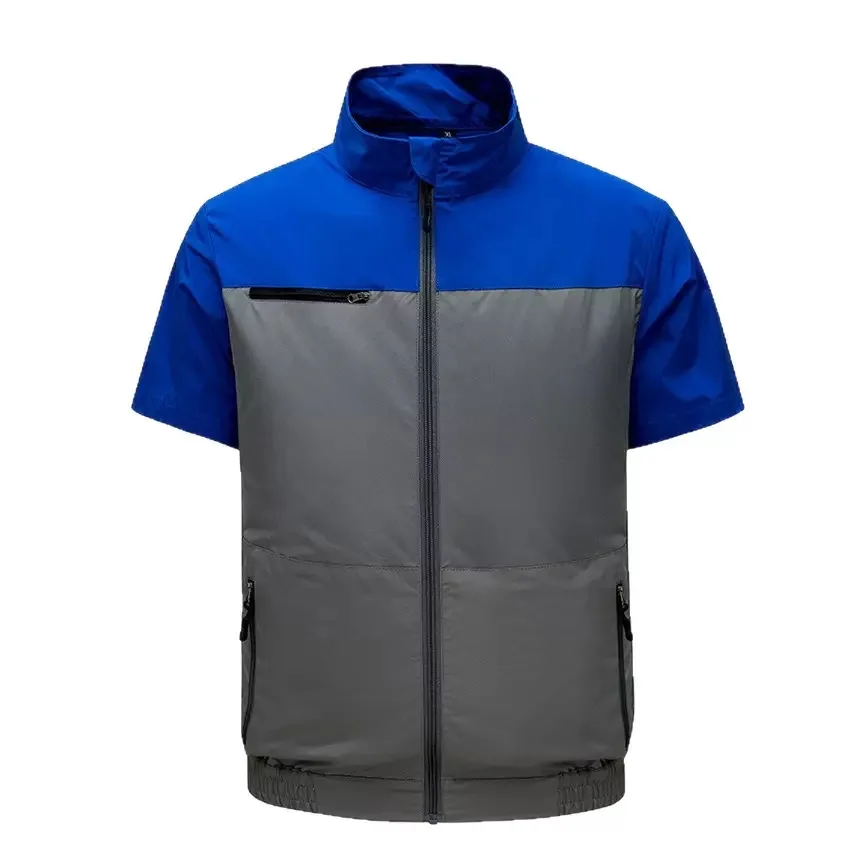 5V USB Men Summer Half Sleeve Air Conditioning Clothes Fan Vest Cooling Jacket High Temperature Outdoor Fishing Wear