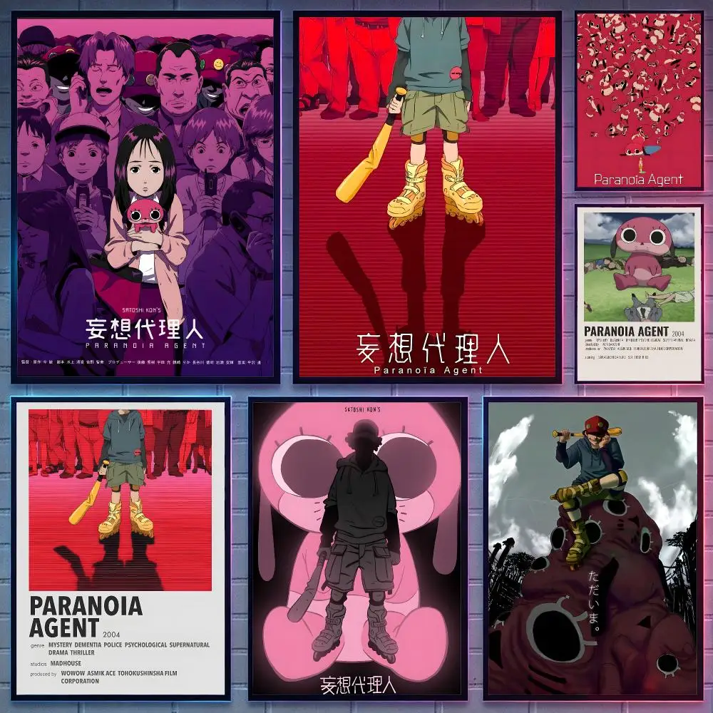 anime Paranoia Agent Poster HD Poster Anime Aesthetic Wall Art For Game Anime Lovers Bedroom Gaming Room Decor Ideal Gift
