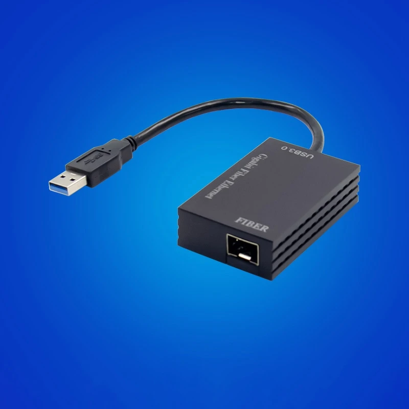 USB1000F-LX USB 3.0 Гигабитный оптоволоконный сетевой адаптер Ethernet Одномодовый 1310 Нм 10 км LC Оптический модуль SFP NIC RTL8153