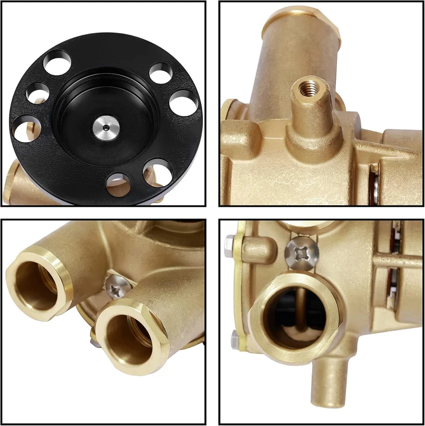 ANX Rohwasserpumpe, Kurbelmontierte V8-Kühlpumpe, Passend für OMC Johnson Sherwood Volvo Penta Jabsco, Ersetzt # 856513 3860703 F6B-9 – Detail 2