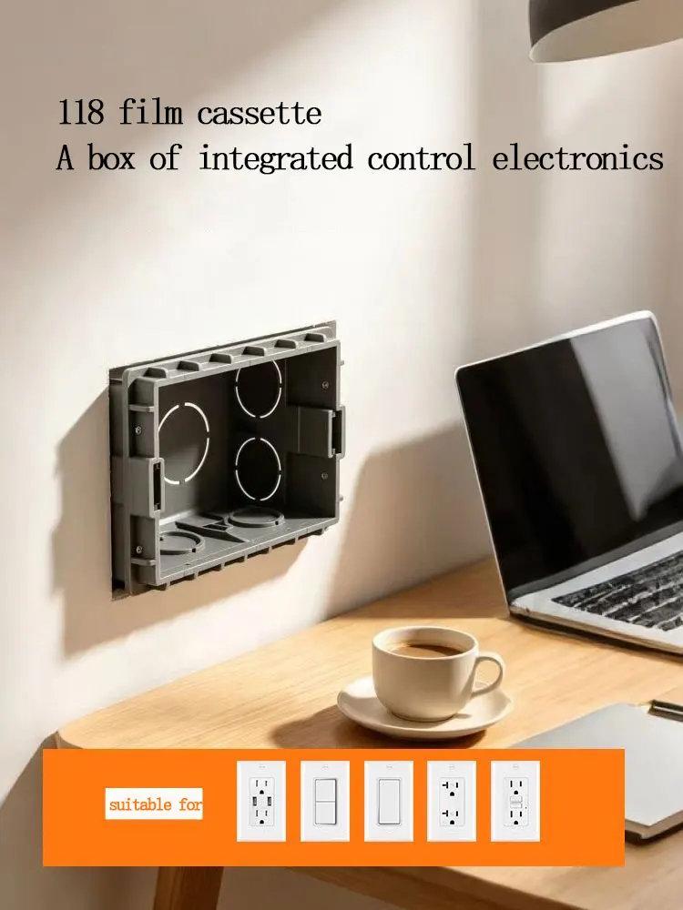 118 Type American Style Concealed Wiring Box Wall Switch Socket Base Box Power Installation Concealed Cable Box