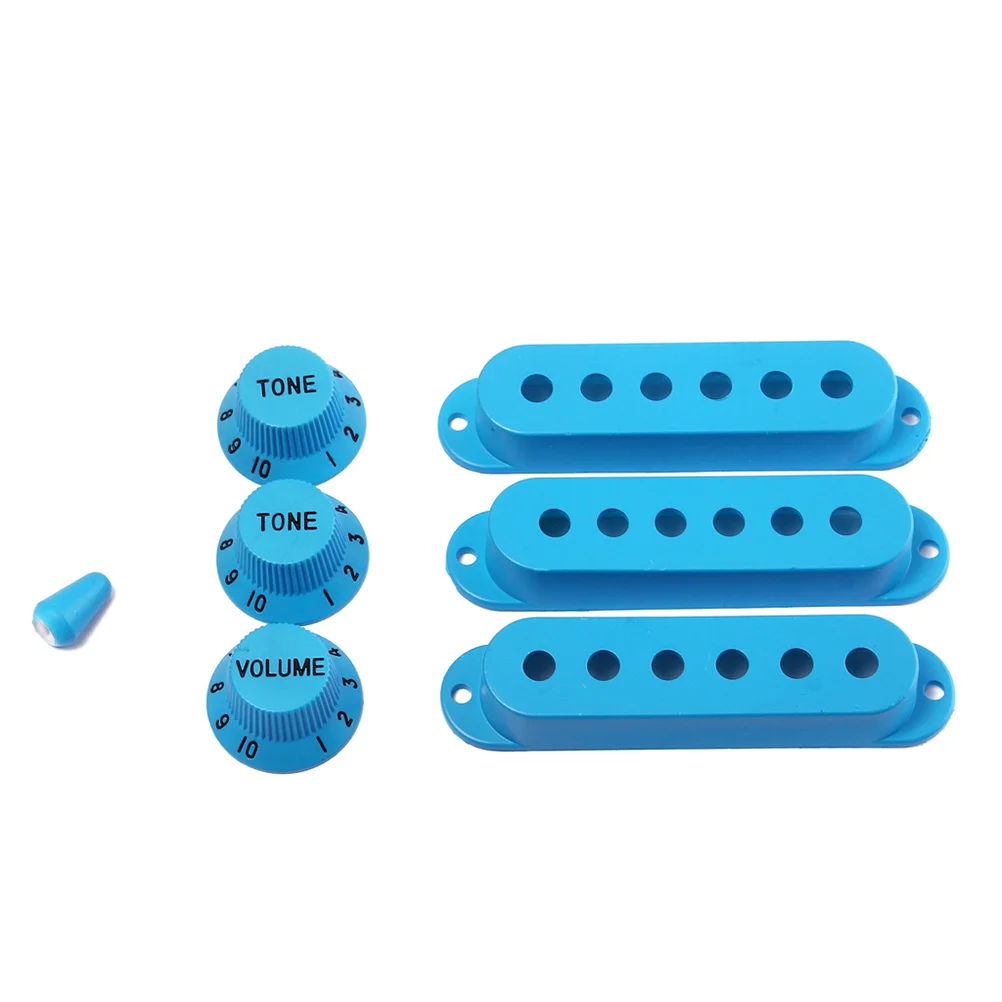 أغطية لاقط الجيتار مجموعة بديلة من البلاستيك باللون الأزرق الداكن لملحقات التحكم في مستوى صوت الجيتار الكهربائي