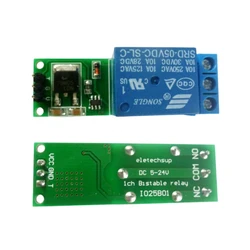 DC 6V 9V 12V 24V Flip-Flop Latch Relay Module Bistable Self-locking Switch Low pulse trigger Board for Arduiuo Smart home LED