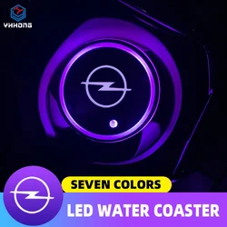 USB Charging Car Led Water Cup Pad Luminous Coaster Trim Lamp for Opel Zafira A B Astra H G J K F Mokka Corsa B C D Vectra Tigra