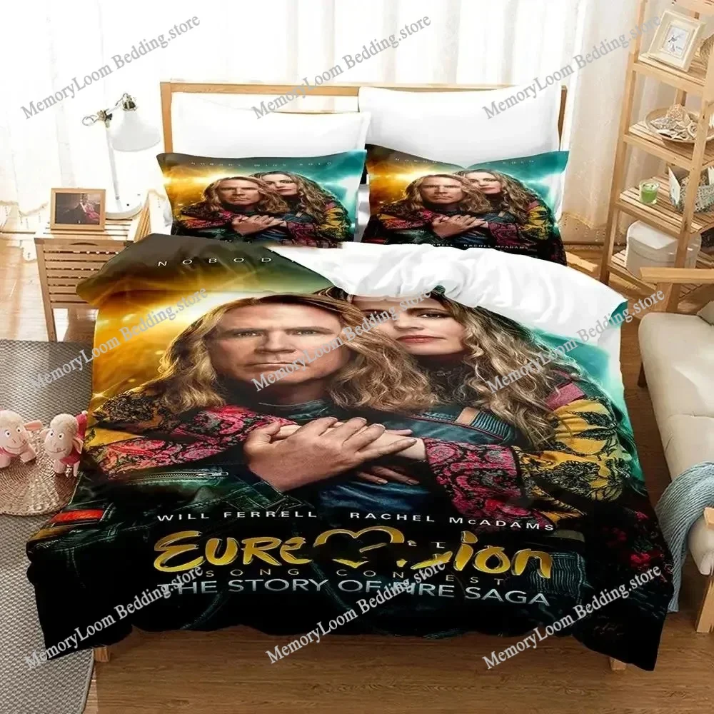 

3D Print Eurovision Song Contest Bedding Set Boys Girls Twin Queen Size Duvet Cover Pillowcase Bed Kids Adult Fashion Home