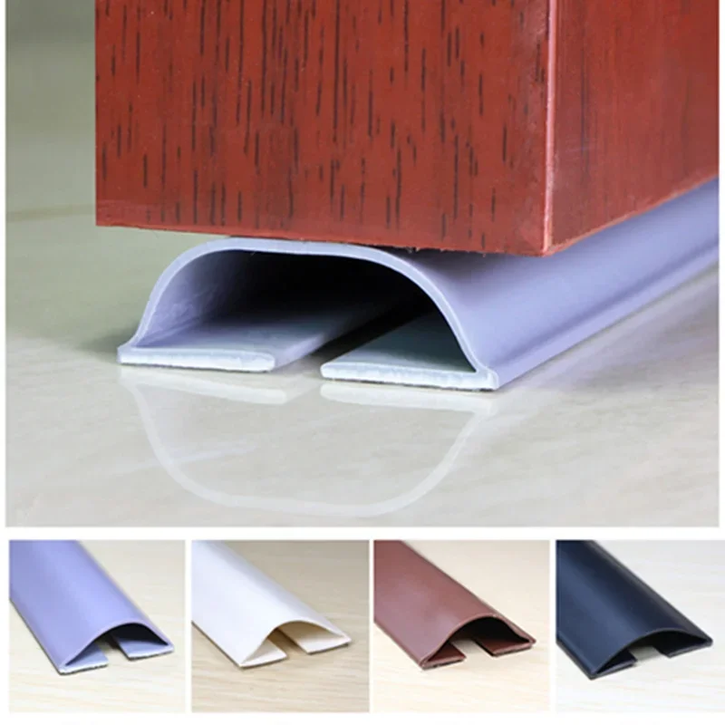 Under Door Draft Stopper Sealing Strip Sound Proof Noise Reduction Draft Stopper Dustproof Flexible Arched Bottom Seal Strip Gap