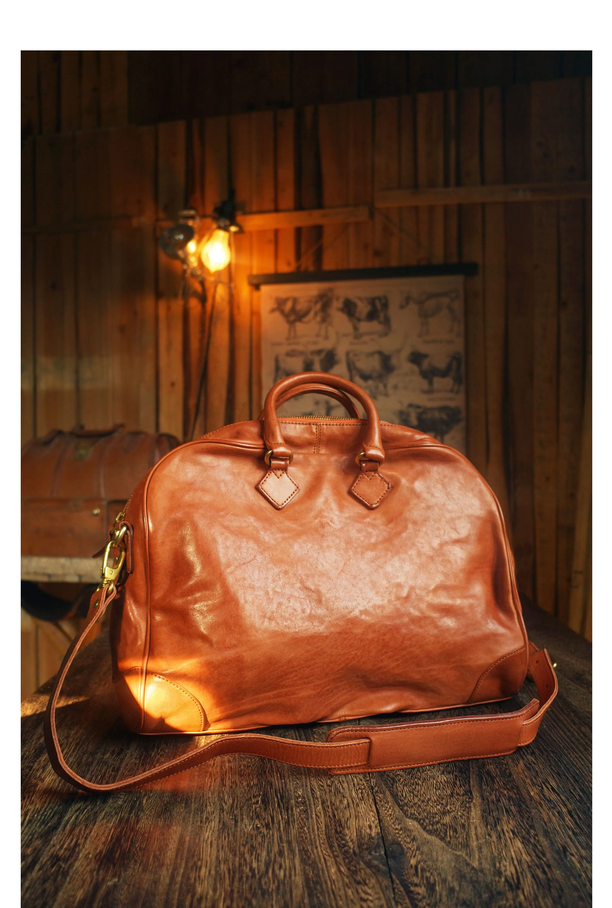PNDME Business schlichte, pflanzlich gegerbte Rindsleder-Damen-Aktentasche, lässige Reise-Luxus-Handtasche aus echtem Leder für Laptops. – Detail 18