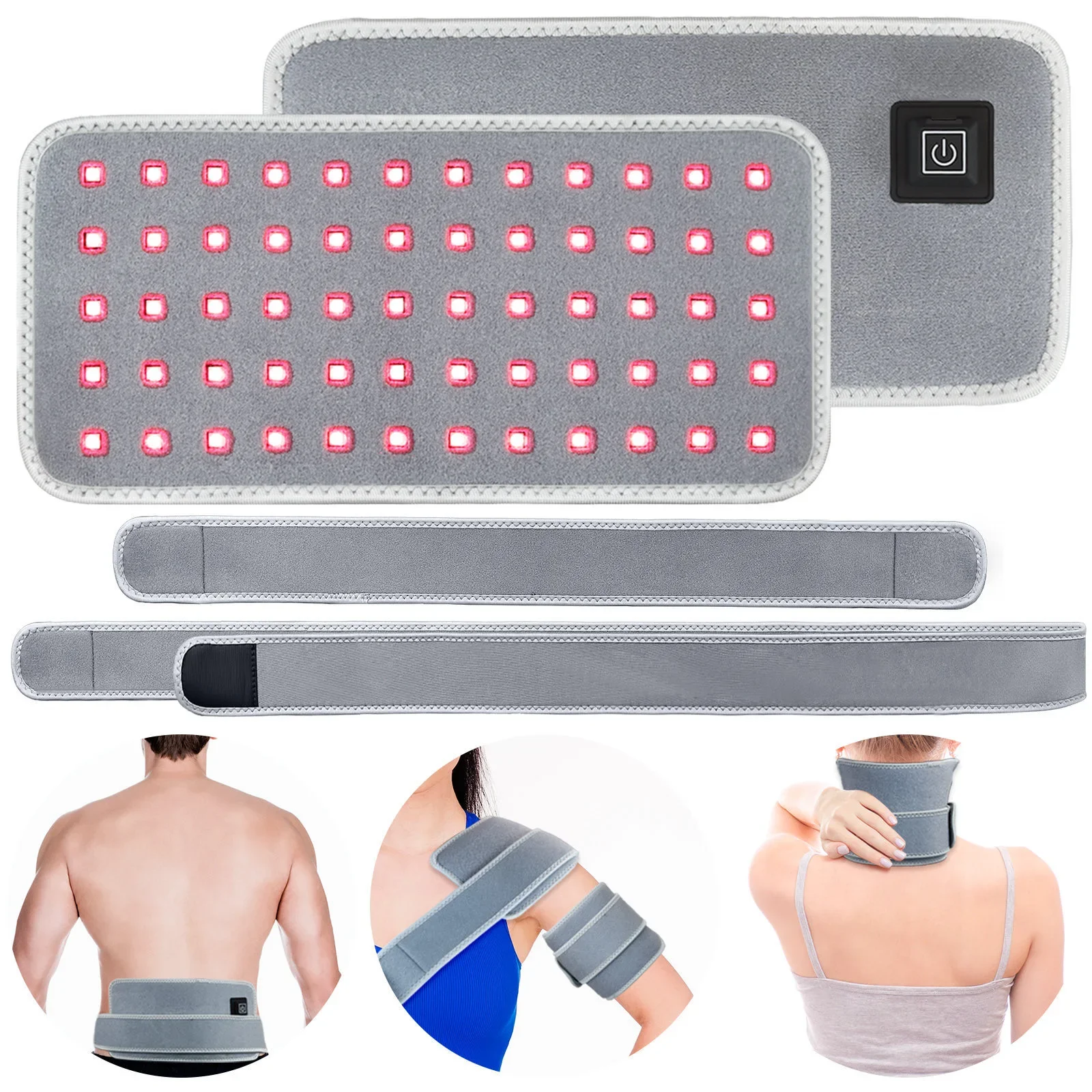 LED Infrared Light Belt 850nm&660nm Relieve Back Waist Shoulder Knees Joints Fatigue Burning Fat Pack Slimming Belt Setting Time