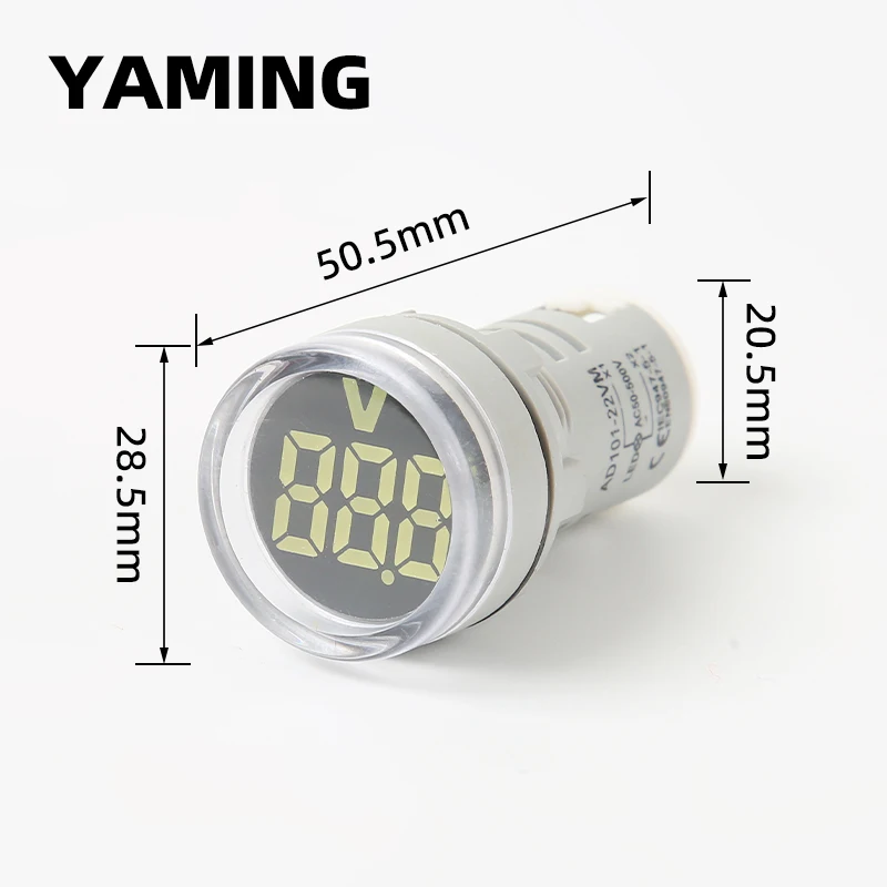 22mm Runde Digital Voltmeter 60-500V AC Volt Meter DIY Mini LED Anzeige Licht Display Tester Monitor power Pilot Lampe