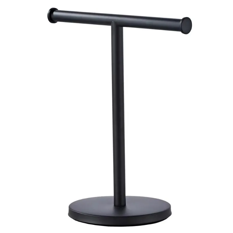 

Black Chrome Silver Stainless Steel Towel Holder Standing Towel Racks for Bathroom