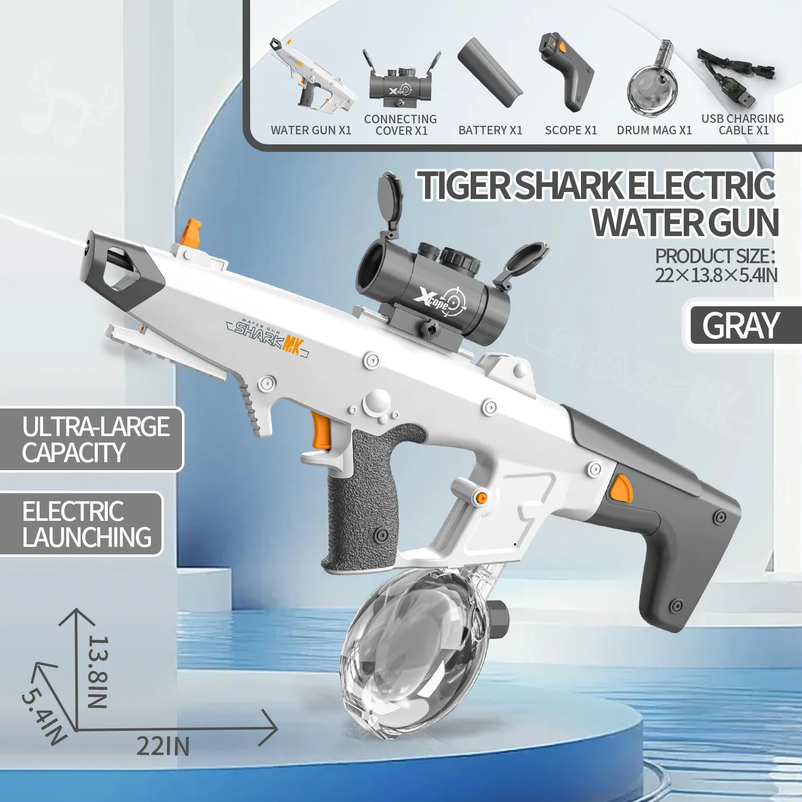 Pistola de agua eléctrica automática, juguetes, pistola de agua de disparo eléctrica automática, juguete para niños, juegos de lucha en piscina al aire libre, juguete de lucha en la playa Bo