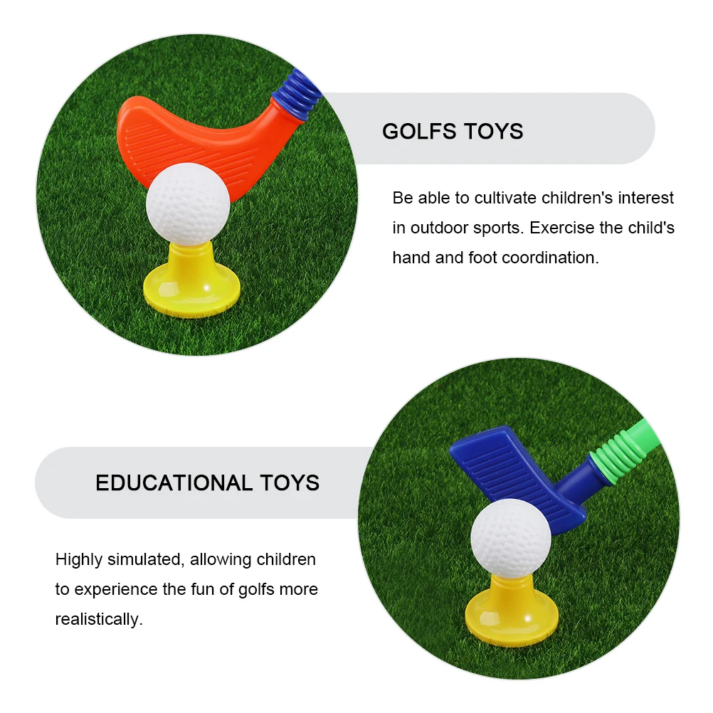 Set da golf Palla giocattolo Bambini Sport all'aria aperta ABS Coordinazione del piede Giocattoli educativi Regalo Ragazzi Ragazze Oltre 3 anni