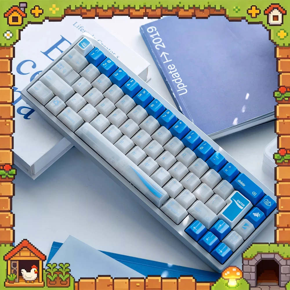 LeleLab KamakuraAoi PC Keycaps Fog Permeable Keycap Original Factory Personalized Keyboard Keycaps Customized PC Gifts