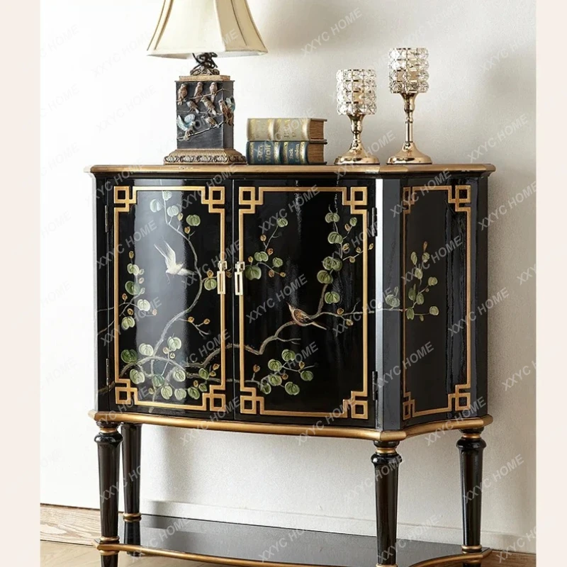 

Q Entryway Table Hall Cabinet Style Solid Wood Entryway Doorway Hallway Decor End Style Corridor Cabinet