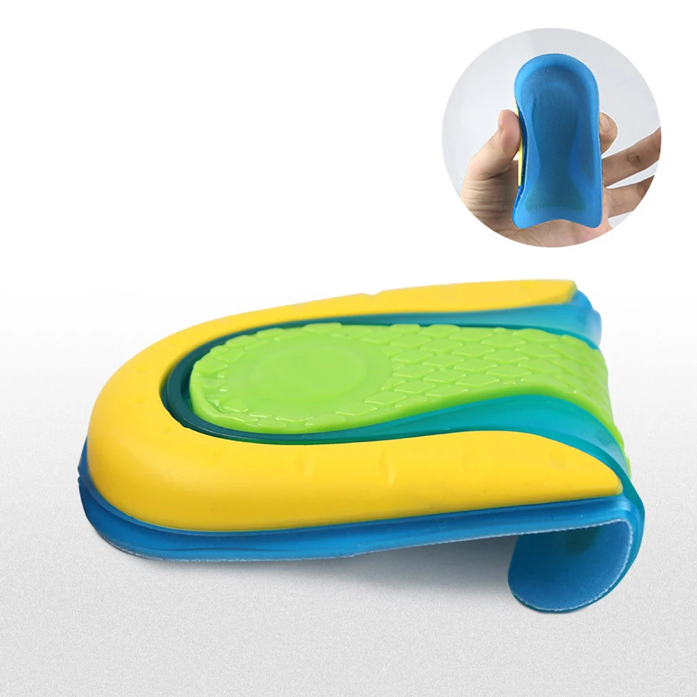 

2pcs Heel Insoles Foot Care Breathable Sweat Absorption Half Insole Comfort Support Long Walking Men Women Size L Assorted