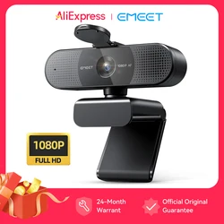 Webcam 1080P 60FPS Autofocus HD Mini Web Cam For Laptop/Computer EMEET USB Web Camera With Dual Mics for Youtube/Zoom Video Call