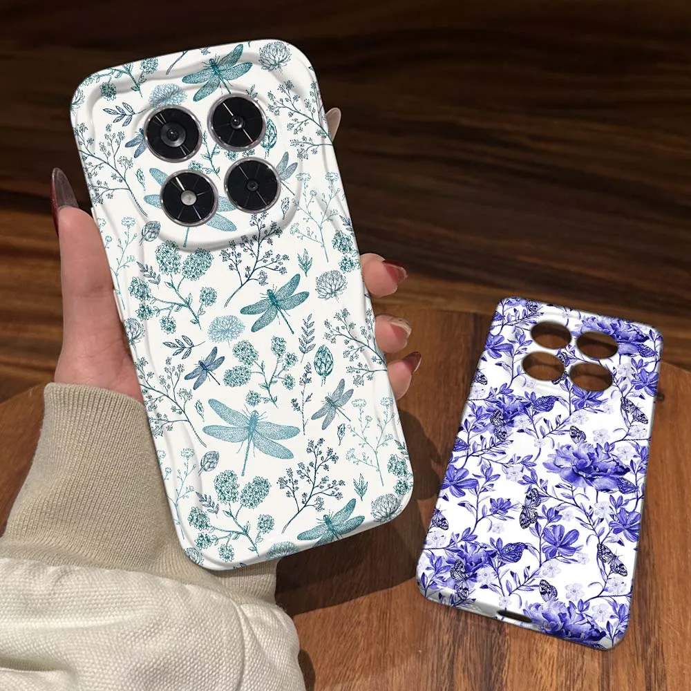 

Trendy Fashion Flower Cover For Redmi Note 15 14 13 12 12S 12T 11 11T 11S 10 10S SE Pro Plus 4G 5G Feilin Wave Oil Shell