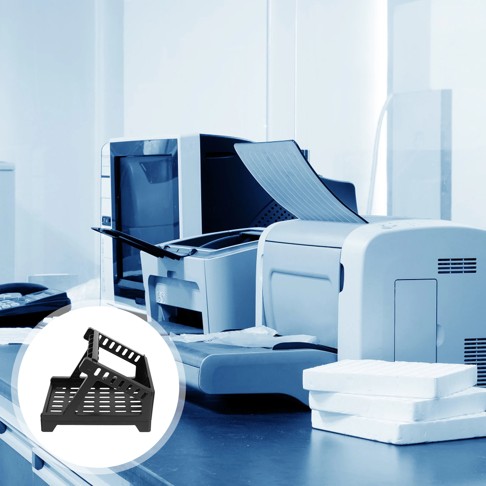 

Barcode Machine Paper Holder Thermal Label and Printer Stand Fanfold Shipping Multi-function Holders