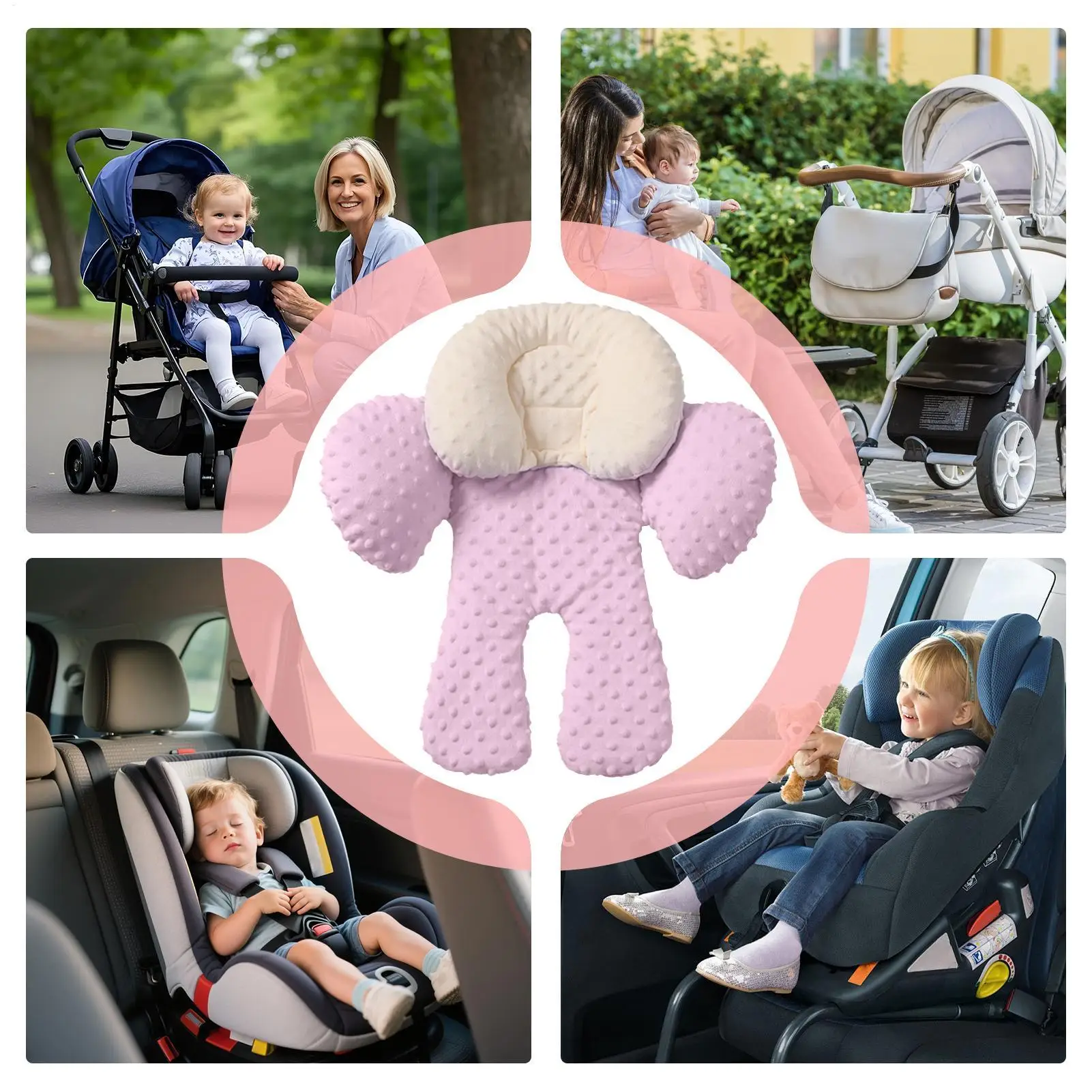 Baby Insert For Carseat Sleeping Protection Supplies Car Seat Head Support For Baby Girls For Stroller Swing Bouncer Shopping view 5