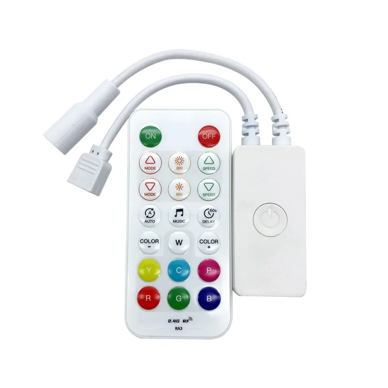SP643E BT RGB Controller with 2.4G Remote & APP Control, DC5-24V for Color Changing LED Strip Lights