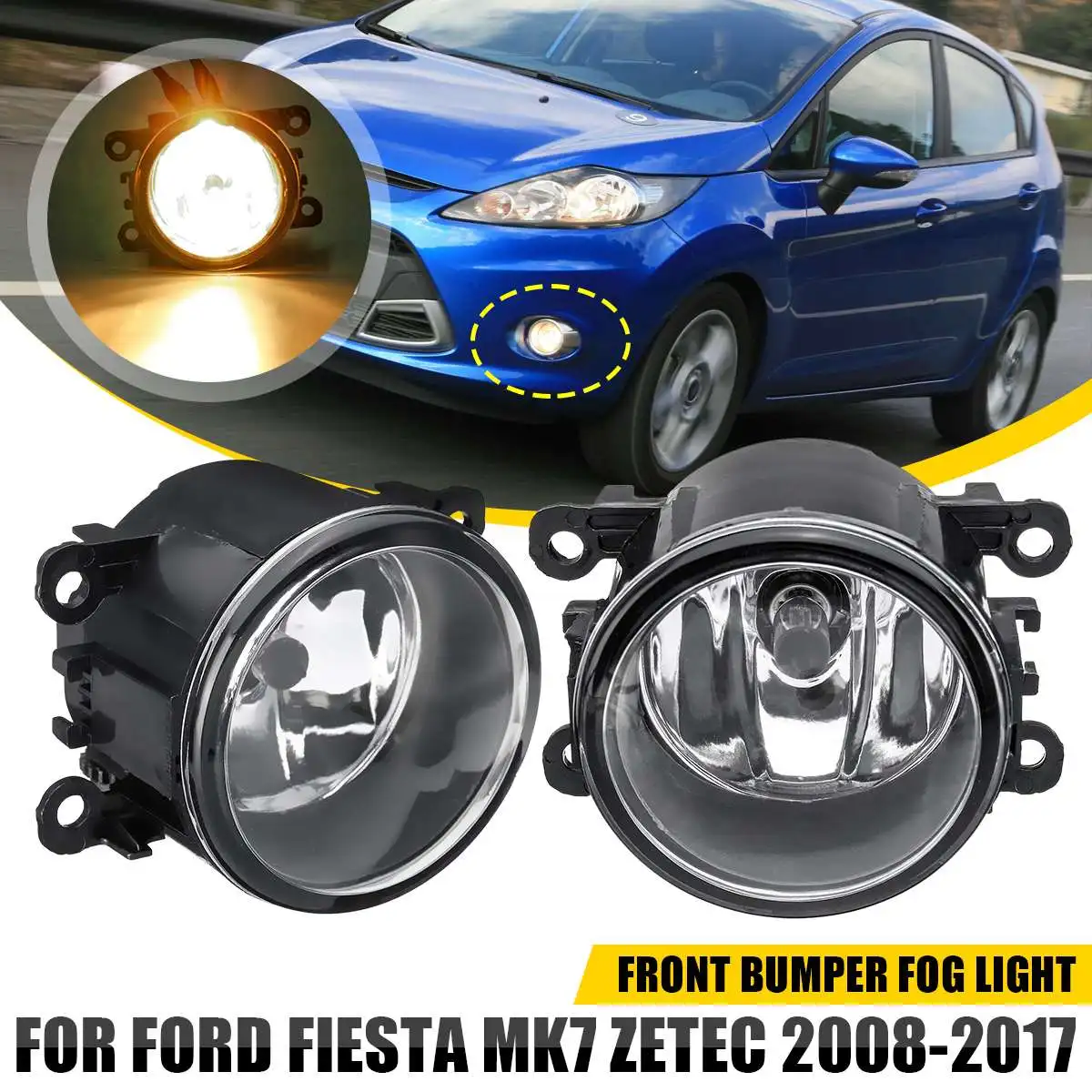 1/2 шт., противотуманные фары для Ford Fiesta MK7 Zetec 2008 2009 2010 2011 2012 2013-2014