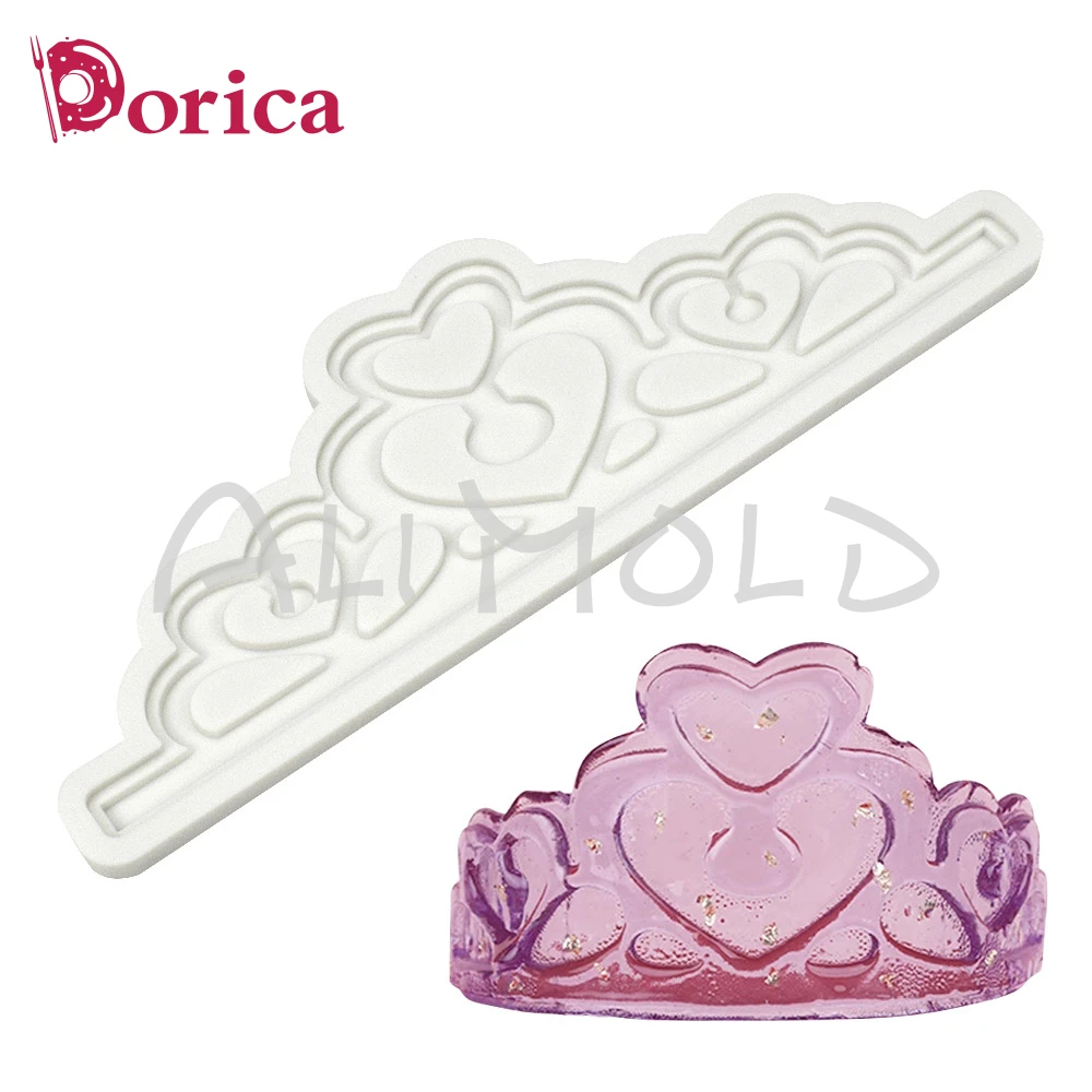 3 Styles Crowns Cake Mold Silicone Fondant Chocolate Resin Mould DIY Clay Princess Ornament Molds Cake Decorating Tools Bakeware