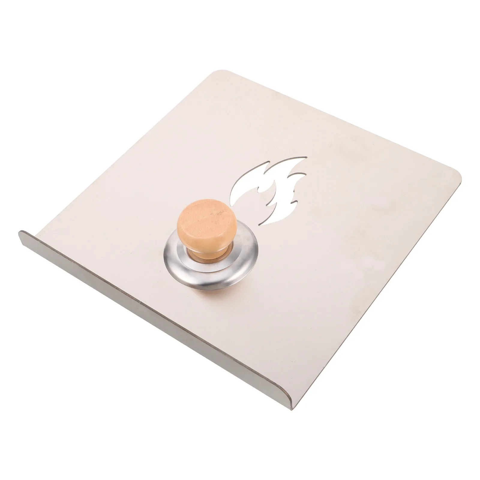 Stainless Steel Stove Wind Protector 7.86x7.66 Splash Guard Wood Burning Baffle Plate Replacement Efficient Fireproof Plate