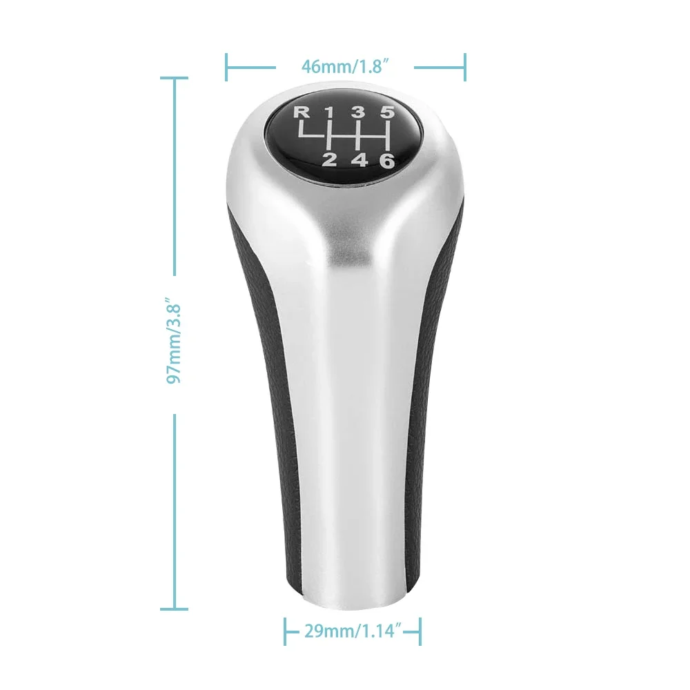 Car Gear Shift Knob Manual Hand Speed Ball for BMW 1 3 5 6 Series E46 E53 E60 E61 E63 E65 E81 E82 E83 E87 E90 E91 E92 X1 X3 X5