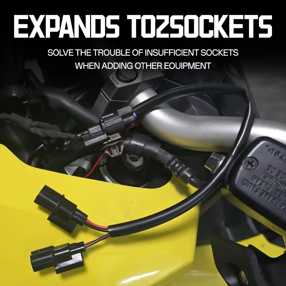 For X-ADV 750 2025-2026 Motorcycle Power Adapter Relay Plug Socket USB Quick Connection XADV750 Waterproof view 2