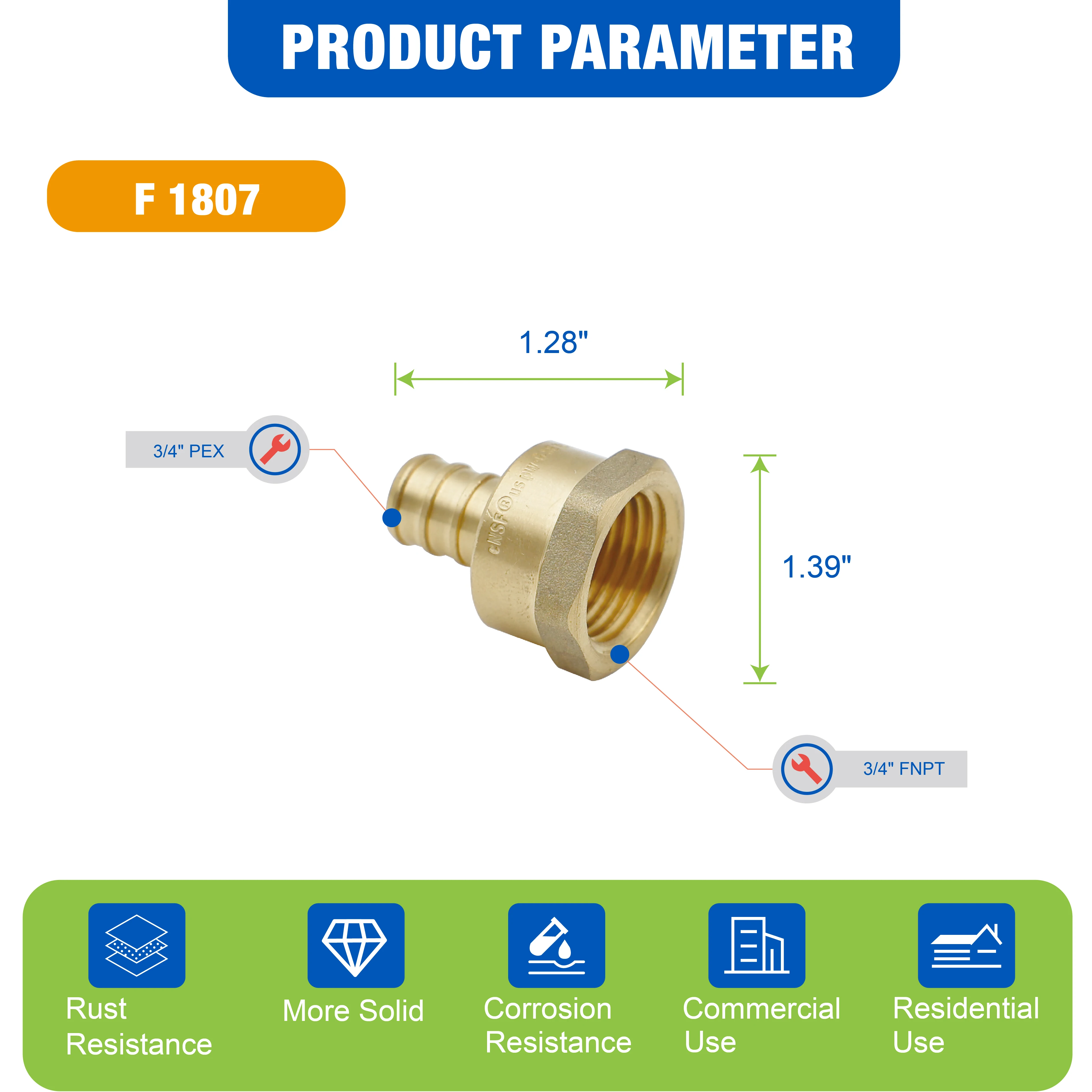 KING SMART Crimp/F1807 PEX 3/4