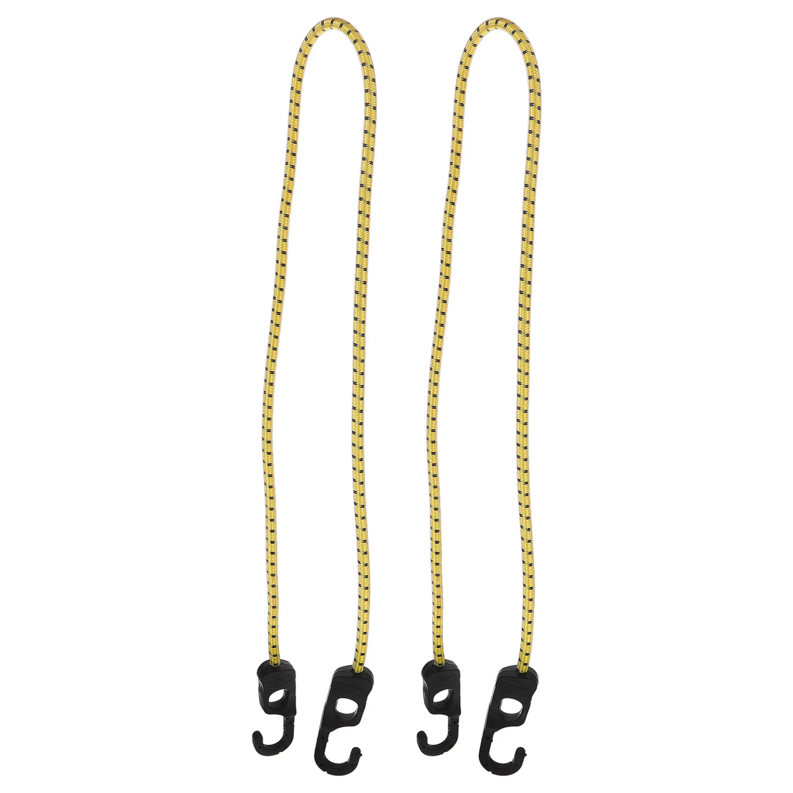 

2pcs Black Heavy-Duty Elastic Cord With Hooks Bike Luggage Fixing Strap Adjustable Cargo Binding Belt For Motorcycle Outdoor