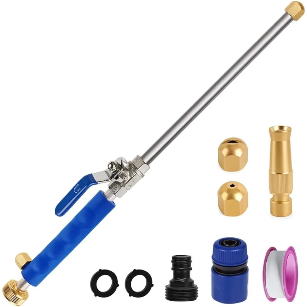 

Струйная насадка Шланговая насадка высокого давления Гидронасадка, насадка для мойки садового шланга с 3 различными насадками Пистолет для мойки Pat