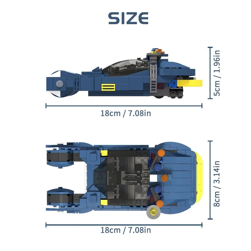 High-tech Car Model Runner Blade Spinner 1982 Building Blocks Bricks MOC-20383 Creative Car Toys Model Movies Toy Block