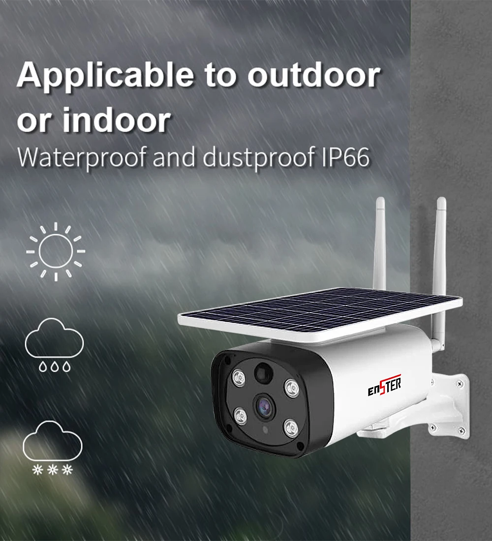 Kamera panel surya UBOX siaran langsung dan audio dua arah luar ruangan