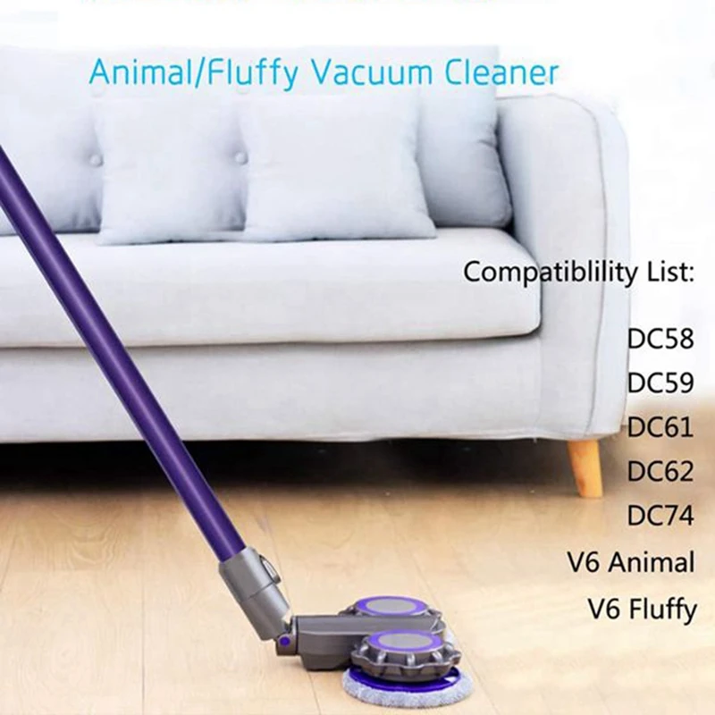 다이슨 진공 청소기 V6 Dc58/Dc59/Dc62 모델과 호환되는 전기 습식 드라이 Mopping Water Mop Head Attachment
