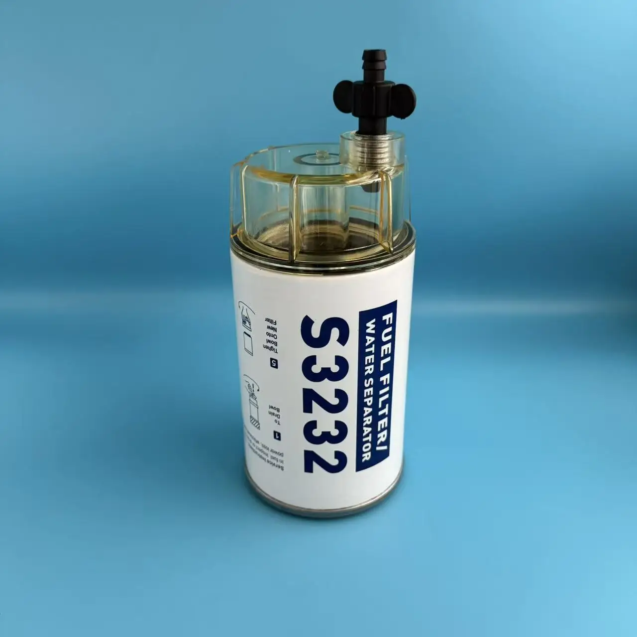 Fuel Water Separator Filter S3232 With Clear Bowl with Mercury Marine Engine Gas Spin-On 660 Series Marine