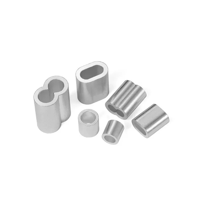 1000Pcs Aluminum 8 Shape Sleeve Wire Crimp Rope Ferrules Cable Stopper 0.8/1.5/2/5mm Wire Rope Cord Lock