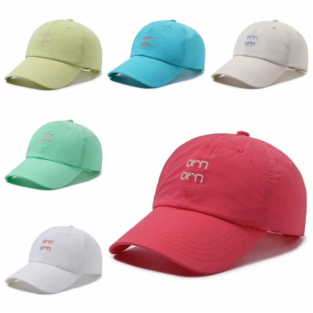 

Casual Adjustable Baseball Hat Breathable Quick Drying Peaked Cap Letters Print Adult Visor Cap Sports