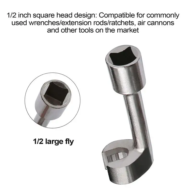 ชุดซ็อกเก็ตไดรฟ์ 1/2 นิ้วชุดซ็อกเก็ตเปิดเครื่องมือกําจัดเส้นหัวฉีดชุดซ็อกเก็ตไดรฟ์ความแข็งแรงสูงประแจหัวฉีด