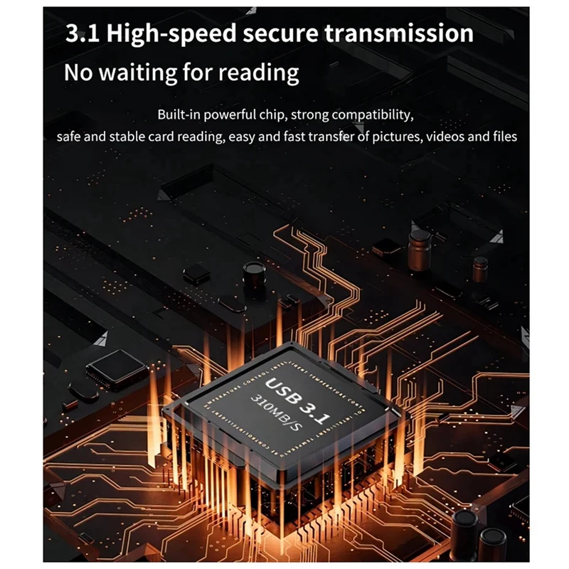 Desiontal Dk10pro قارئ بطاقات SD عالي السرعة USB 3.1 Type-C SD/TF/SIM حقيبة حمل للكاميرات والهواتف الذكية والطائرات بدون طيار