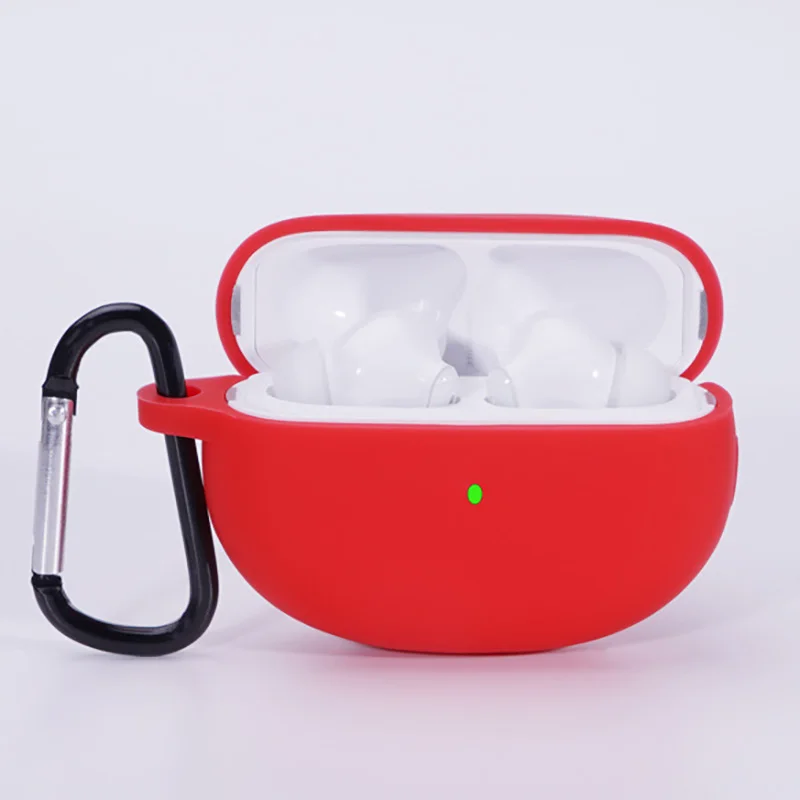 حافظة واقية من السيليكون لهاتف OPPO Enco X غطاء سماعة أذن لاسلكية مع خطاف