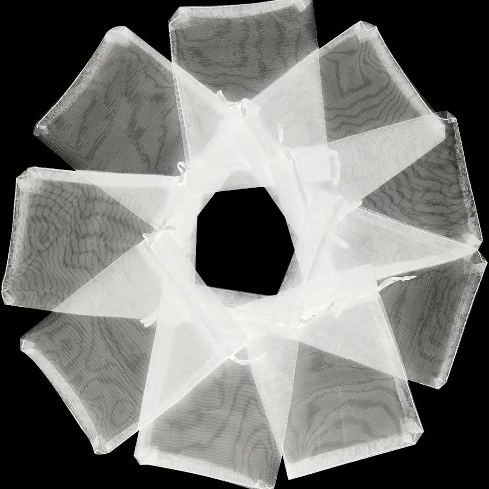 50 Stück 5 x 7 7 x 9 9 x 12 cm schwarze transparente Organza-Geschenktüten mit Kordelzug für Hochzeit, Geburtstag, Mitbringsel, Schmuck-Display-Verpackung