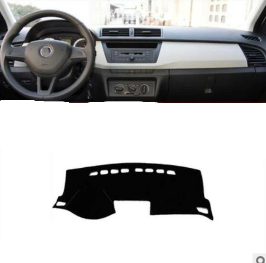 Front Dashboard Cover Carpet Car Dash Board Mat Sun Shield Pad Shade Strip For Skoda Fabia 2015-2017