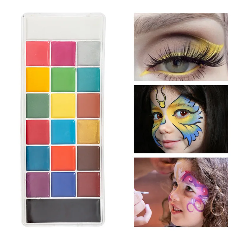 12 Colors Face Body Oil Painting Paint Pigment Non Toxic Safe Kids Flash Tattoo Painting Art Halloween Cosplay Party DIY Tools