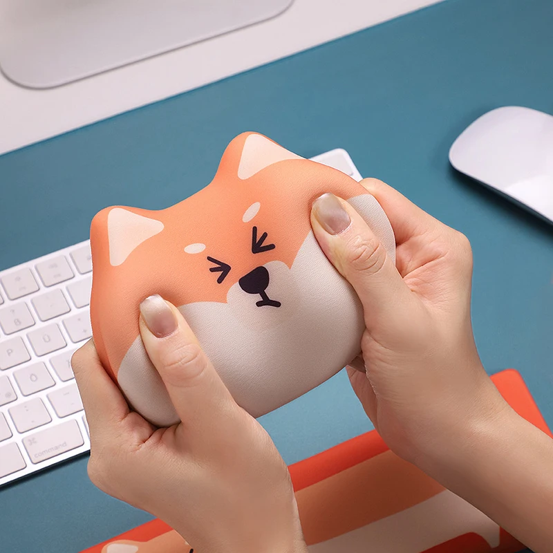 Mouse Keyboard Wrist Protection Rest Pad Shiba Inu Silicone Wrist Protector Hand Rest Soft Office Men And Women Hand Pillow