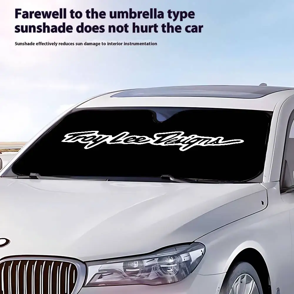 T-Troy Lee D-Design غطاء زجاج السيارة الأمامي للحماية من الأشعة فوق البنفسجية ملحقات حاجب السيارات للسيارات #5