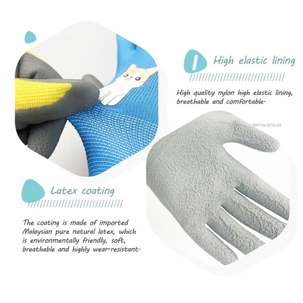 Safety Protector Gardening Gloves Non-Slip Durable Children Protective Gloves Breathable Work Gloves Kids