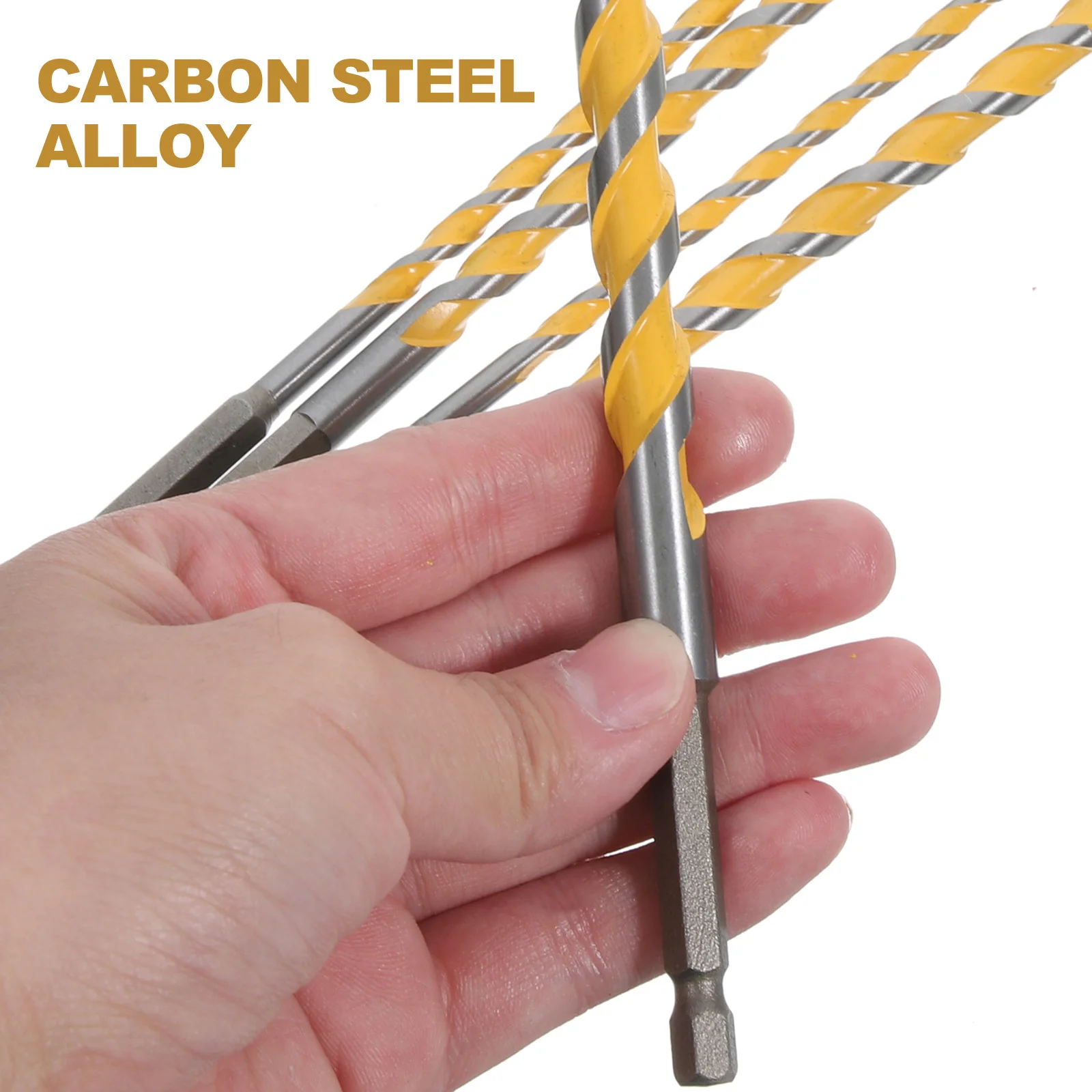 

1Set Drill Bit Assortment Square High Hardness Multi-Functional Masonry Concrete Glass Tile Ceramic Brick Cement Alloy Tips