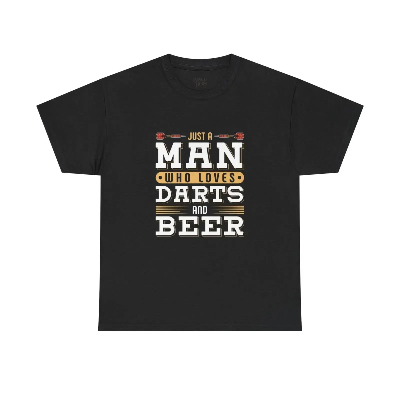 Man Who Loves Darts and Beer T Shirt Dartboard Pub Drinking vintage Washed Stylish Breathable Casual streetwear Slightly